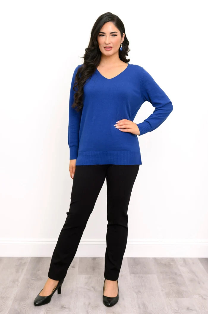 Tiff Blue Cotton Sweater