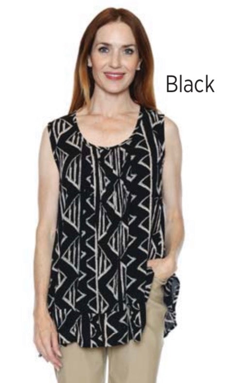 Sleeveless Patterned Top