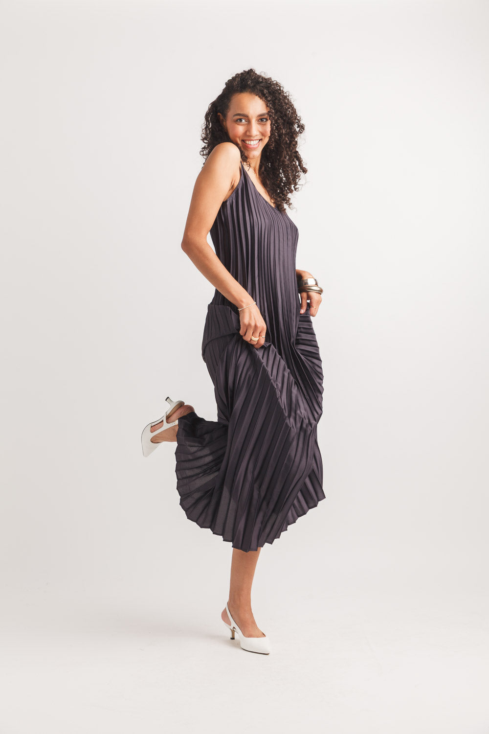 Permanent Pleat Maxi Dress