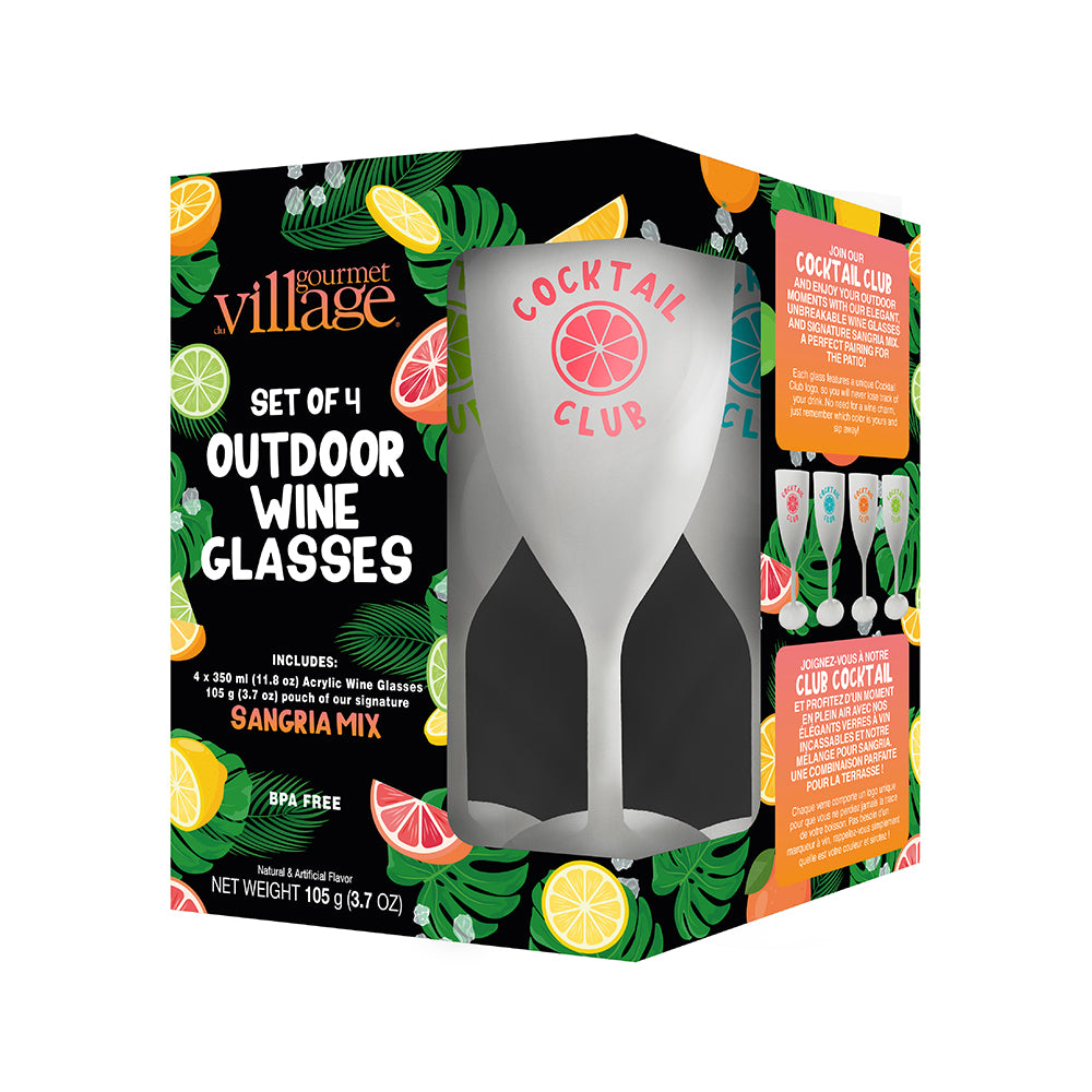 4pc Set Outdoor Wine Glasses