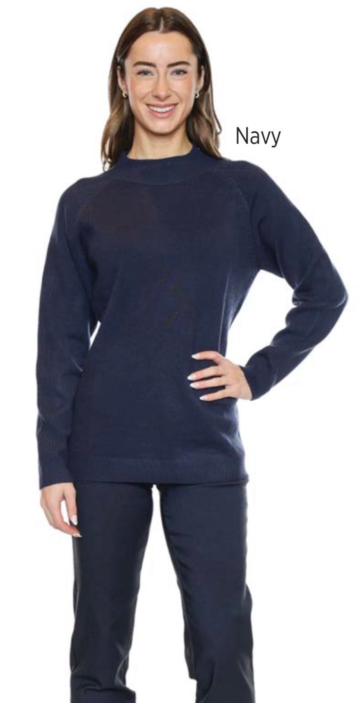 Solid High Neck Sweater