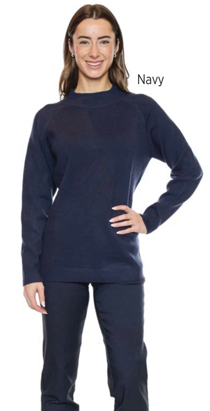 Solid High Neck Sweater