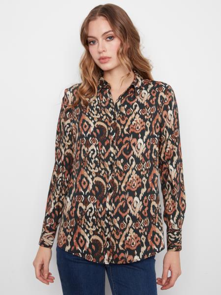 Printed Long Sleeve Button Shirt