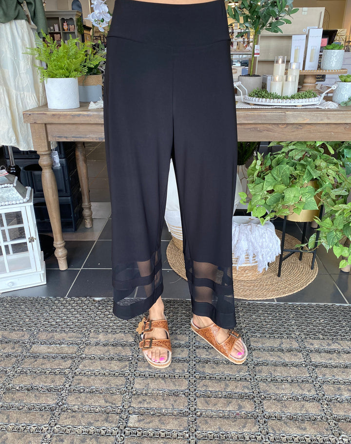Flowy Dress Pant W/Mesh