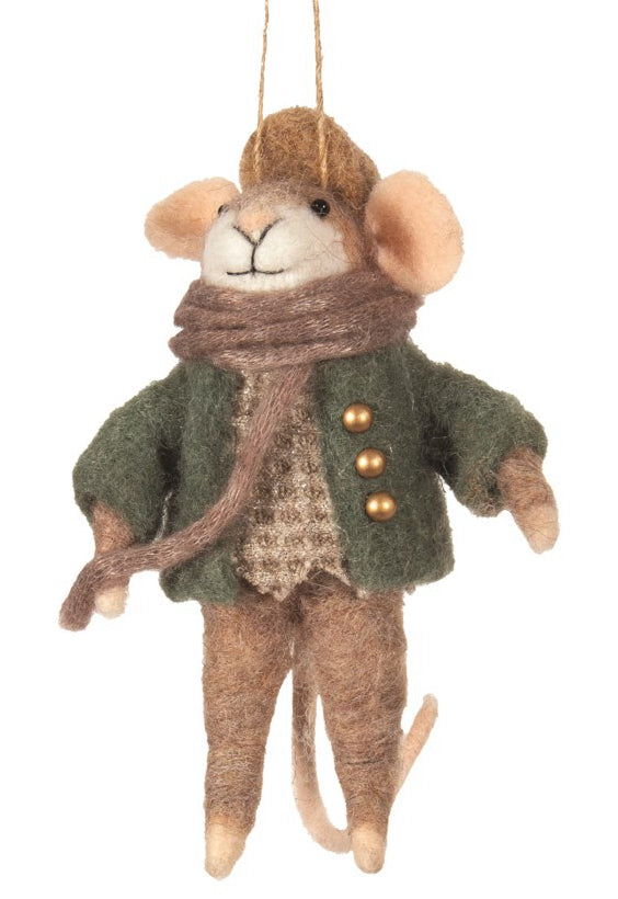 Tiny Tim Mouse Ornament