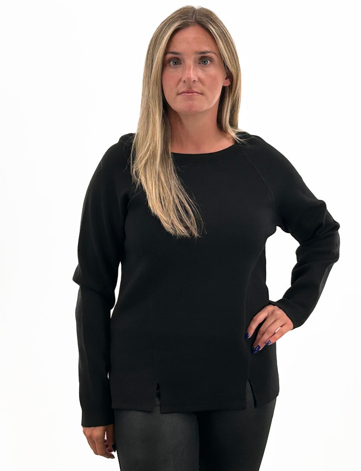 Black Basic Knit Long Sleeve