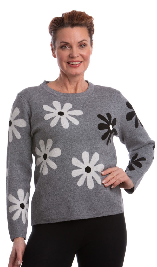 Knit Daisy Long Sleeve Sweater