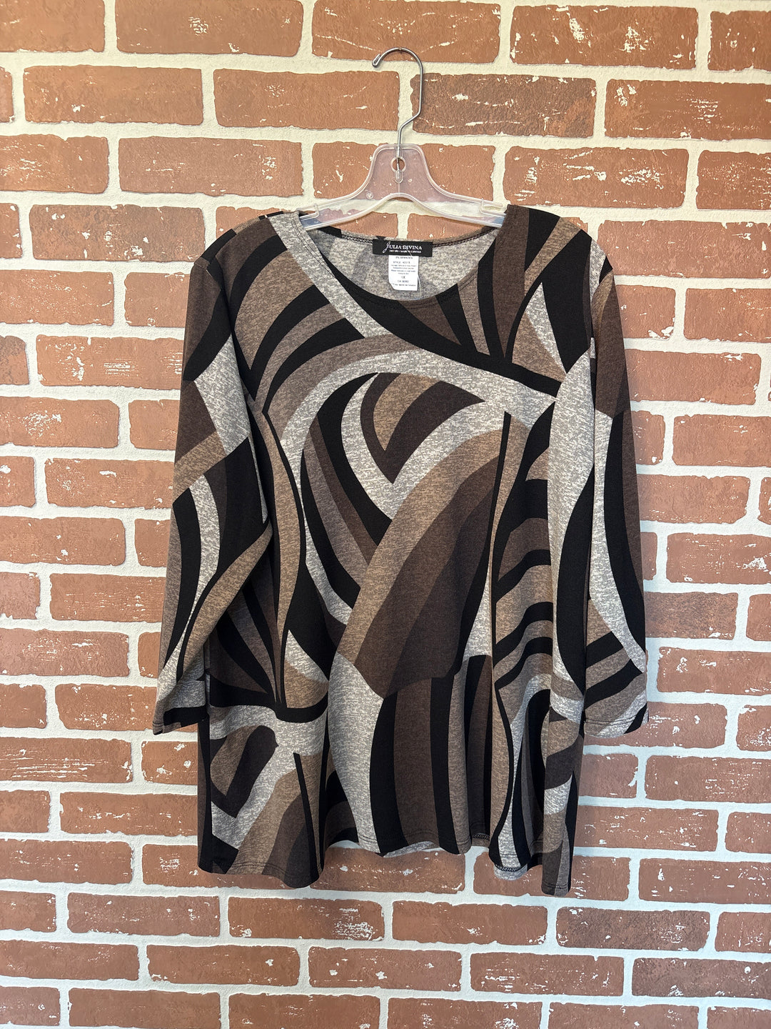 Patterned Round Neck Top