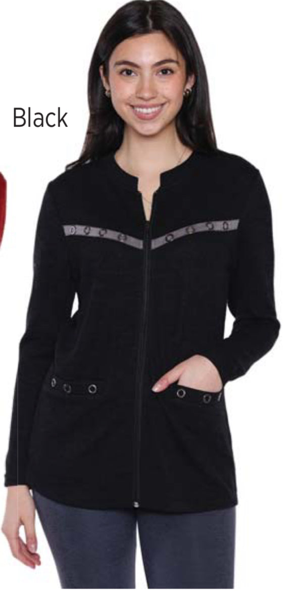 Black Lightweight Zip Up Jacket