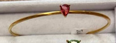 Gold Birth Gem Bracelet