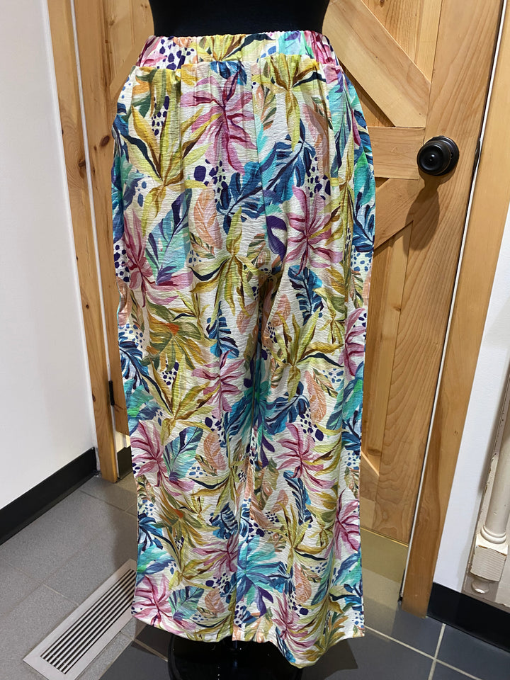 Multi Color Leaf Pattern Pant