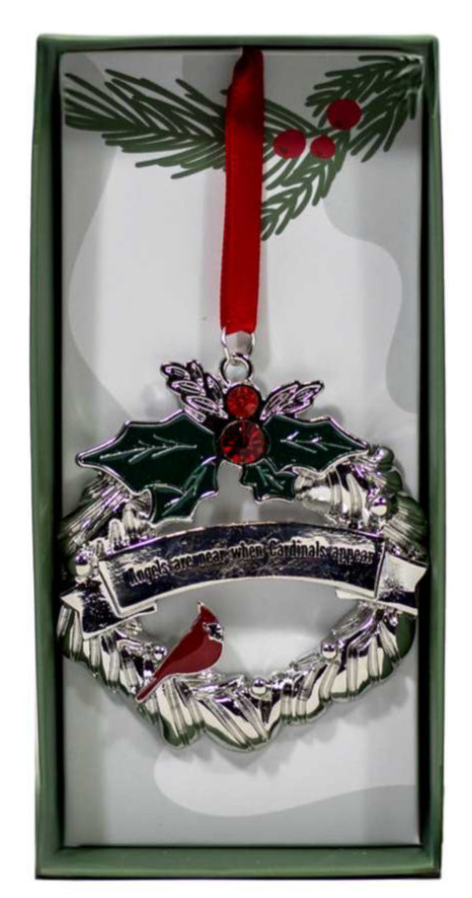 Metal Cardinal Ornament