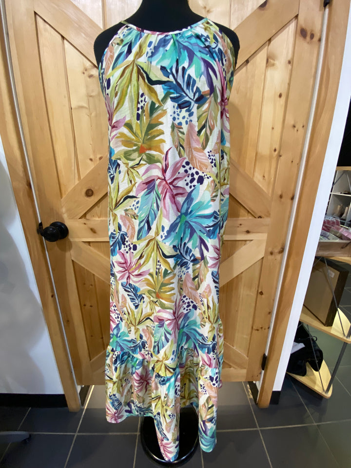 Sleeveless Flower Print Dress