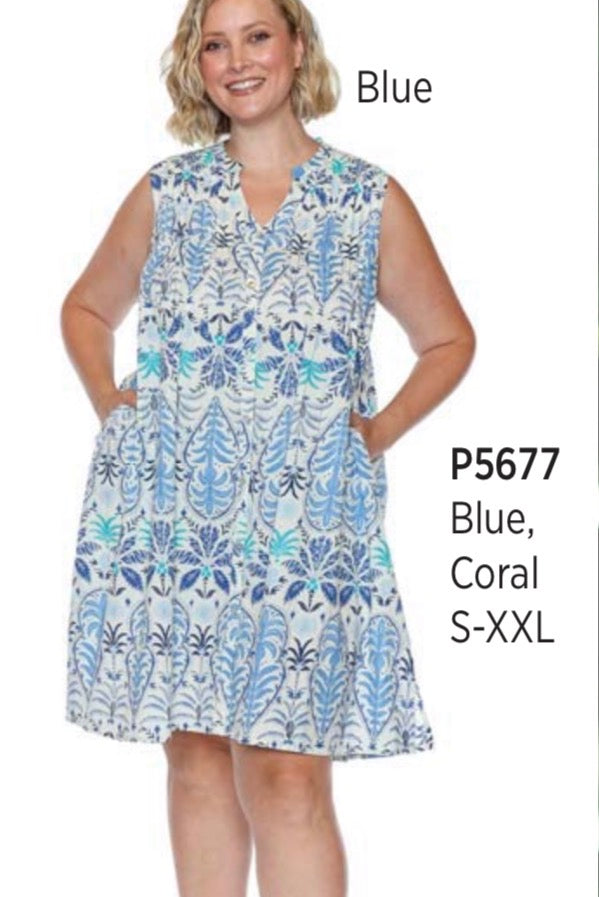 Sleeveless Button Up Dress