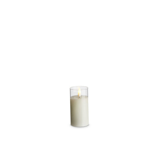 Clear Glass Pillar Candle