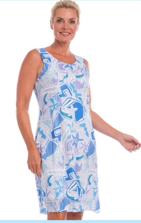 Blue Patterned Dress