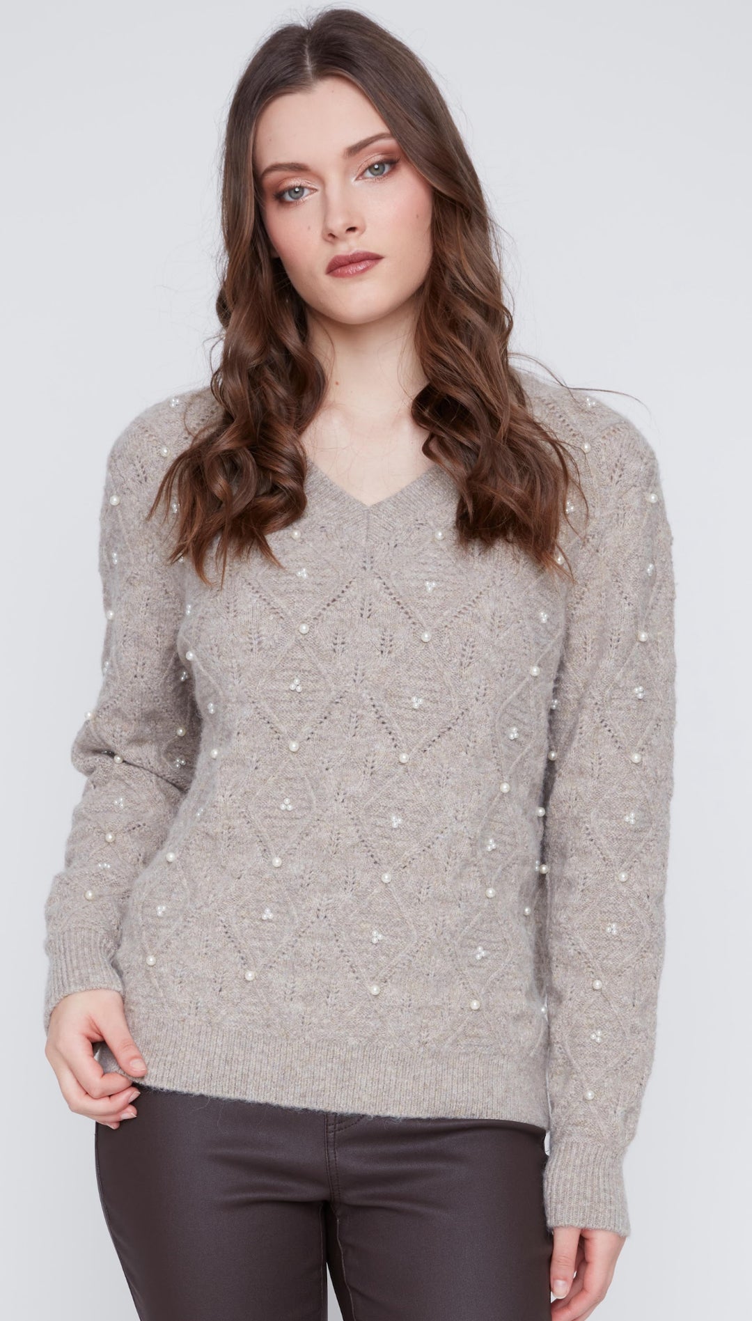 Knit Pearl Long Sleeve Top