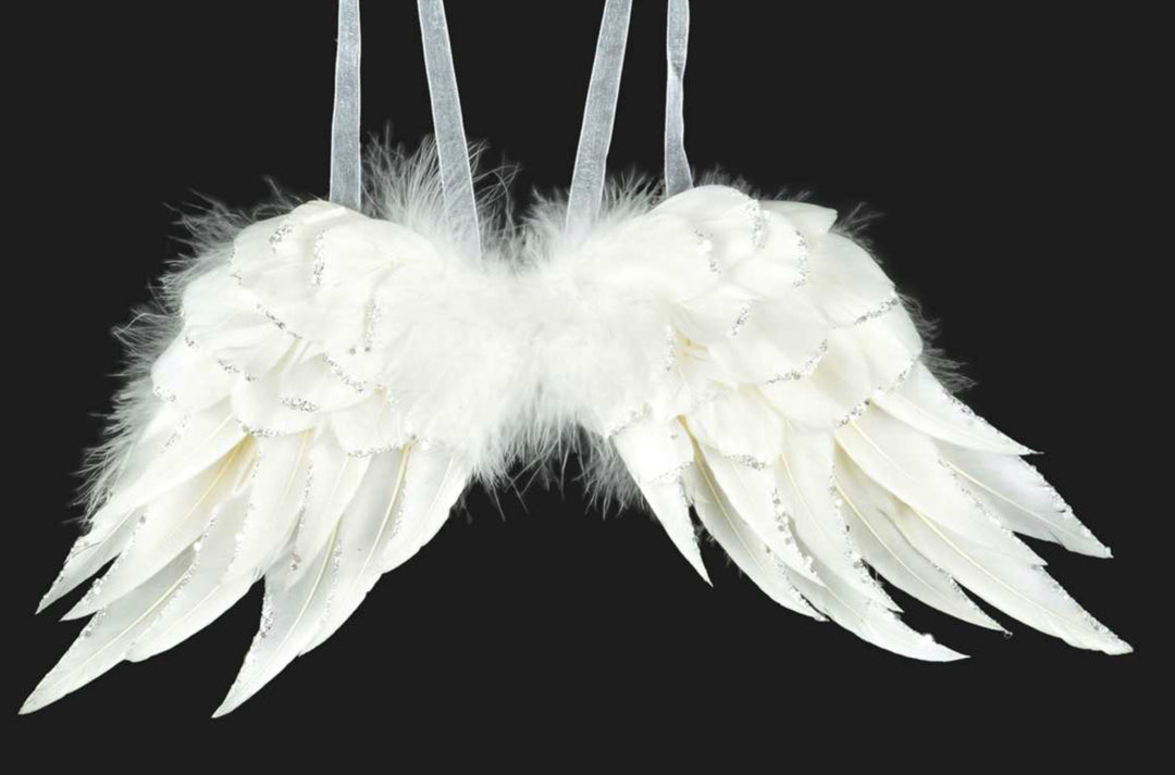 White Feather Wing Ornament
