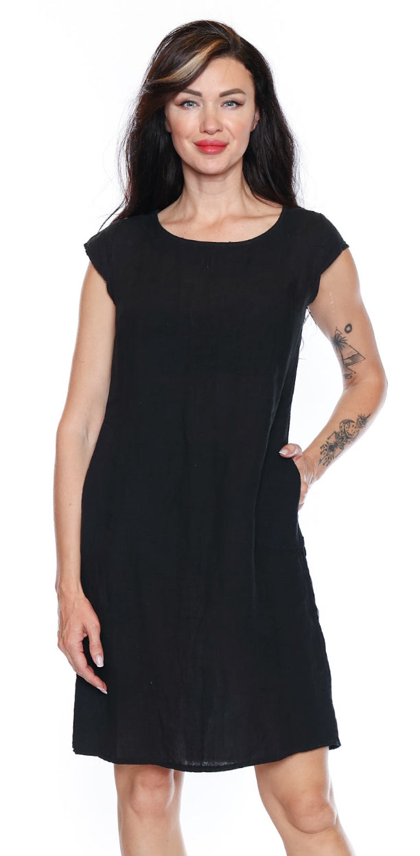 Basic Cap Sleeve Short Dress