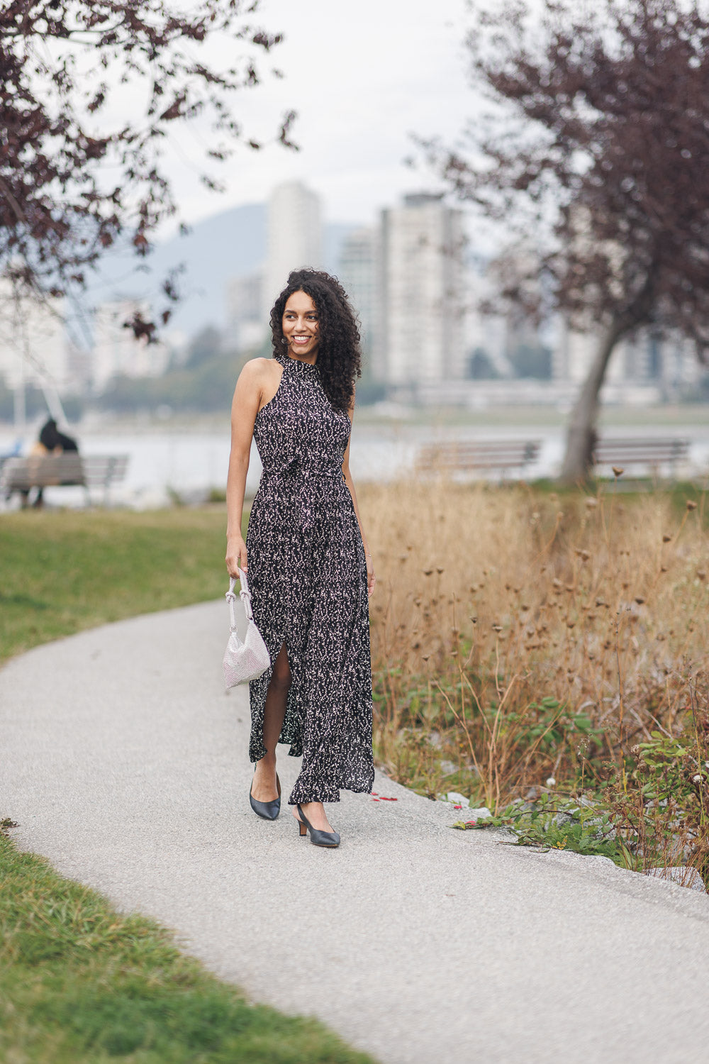 Spotted Printed Halter Neck Jumpsuit