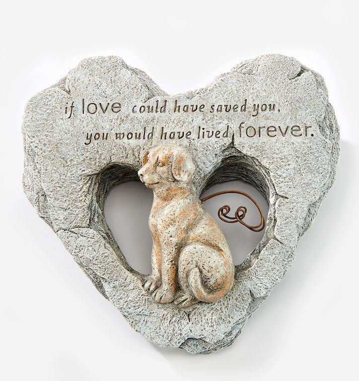 Dog Heart Memorial Stone
