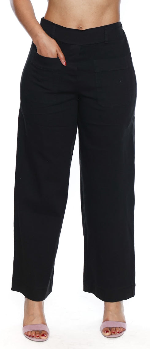 Wide Leg Pull On Pant