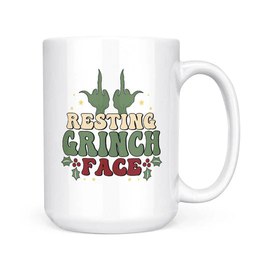 15oz Resting Grinch Face Mug