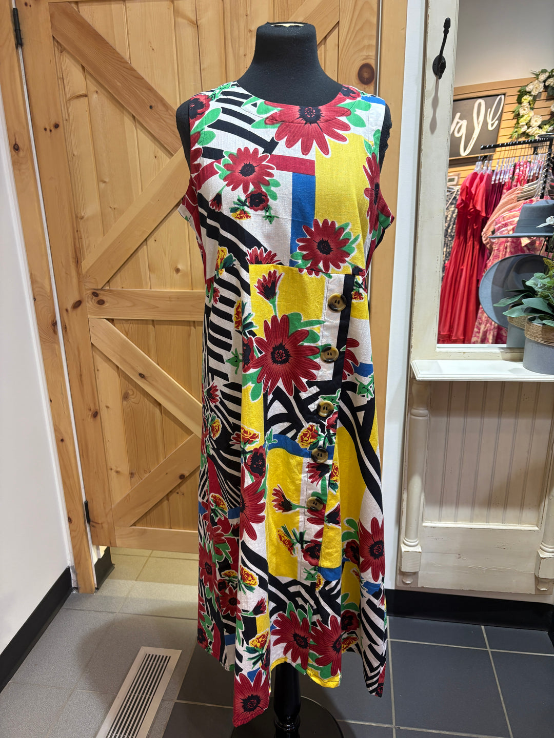Sleeveless Abstract Dress