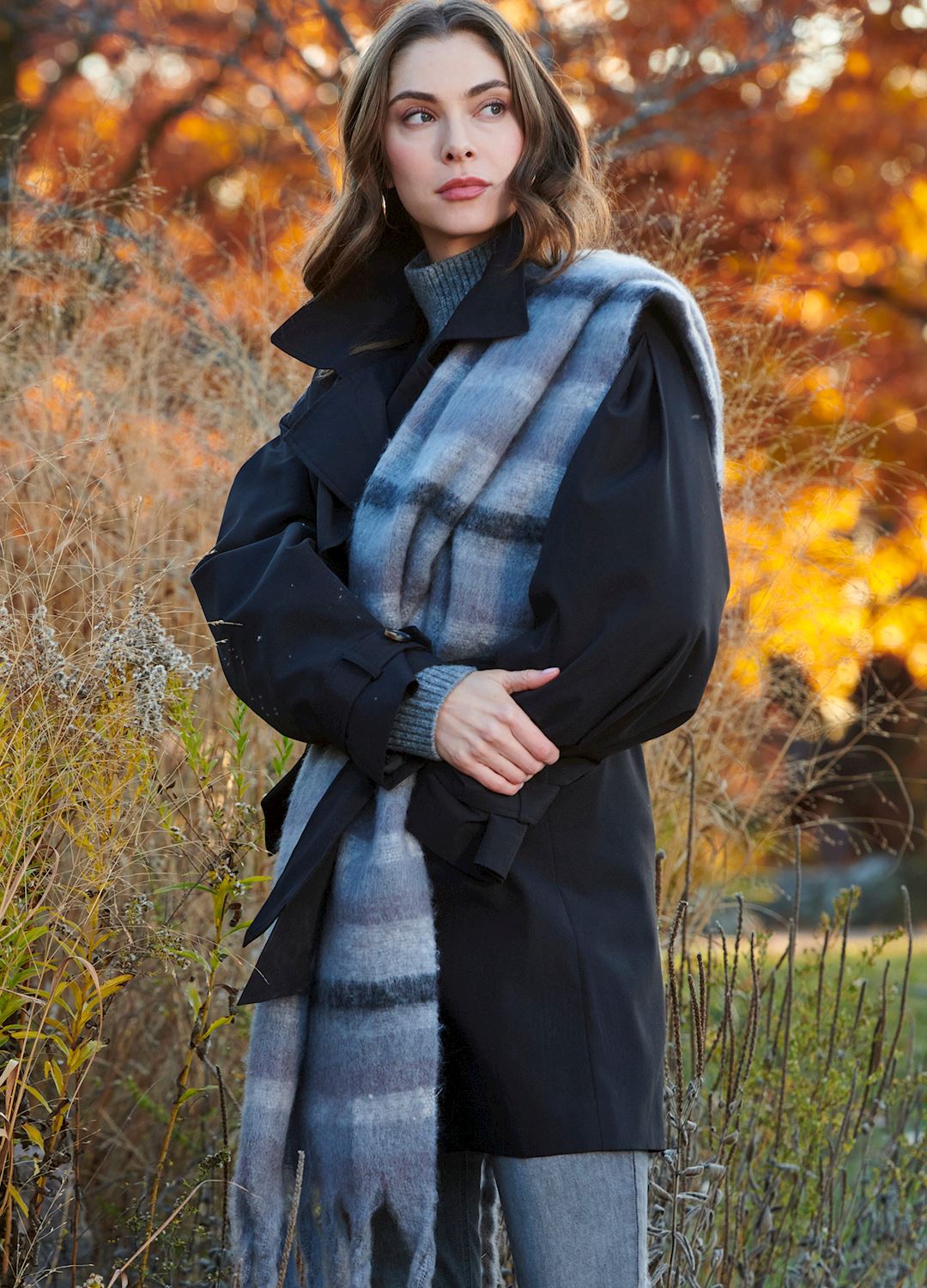 Brushed Plaid Scarf