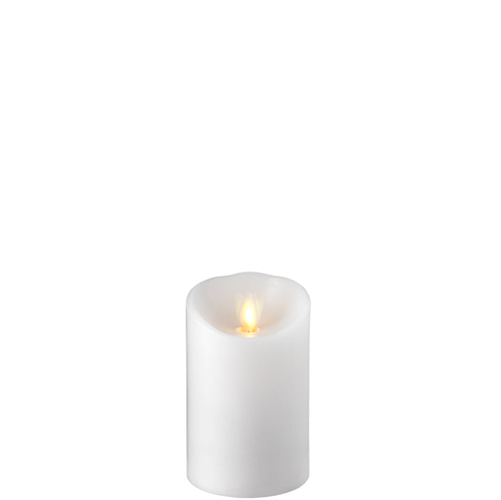 Moving Flame White Pillar Candle
