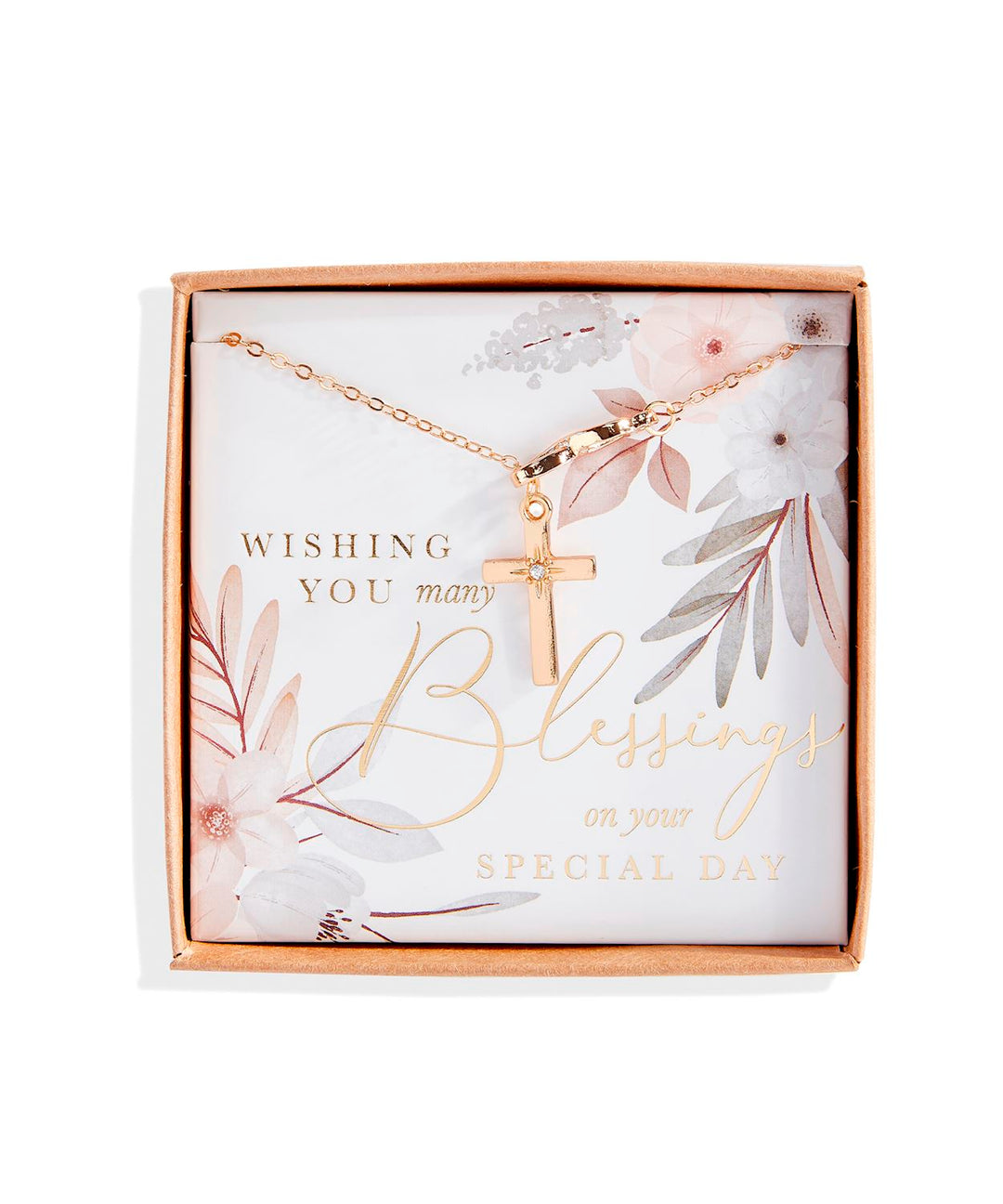 Boxed Cross Necklace