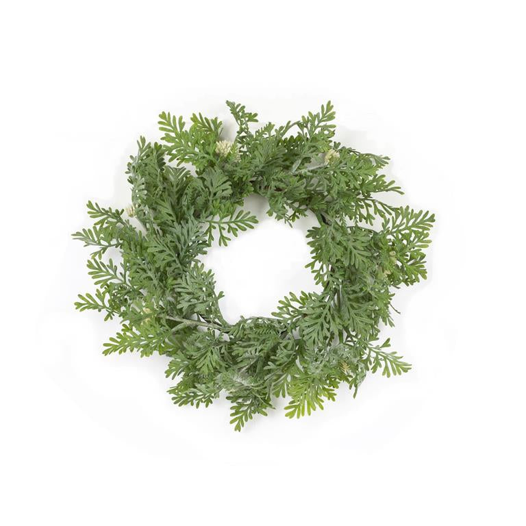12” Dusty Miller Candle Ring