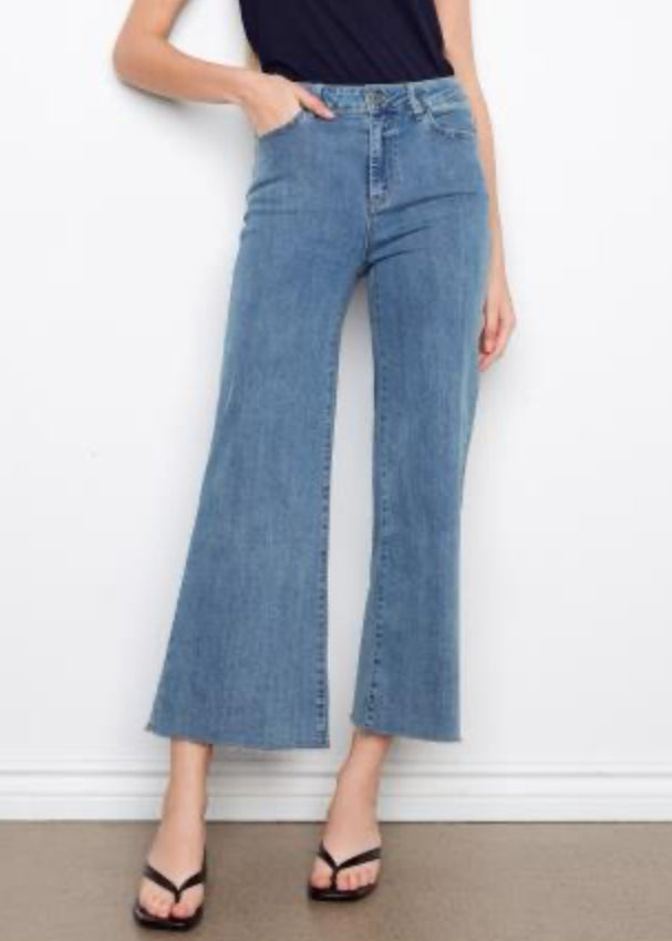 Flared Wide Leg Denim Pant