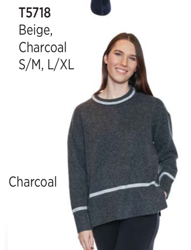 Knit Long Sleeve W/Line Detail