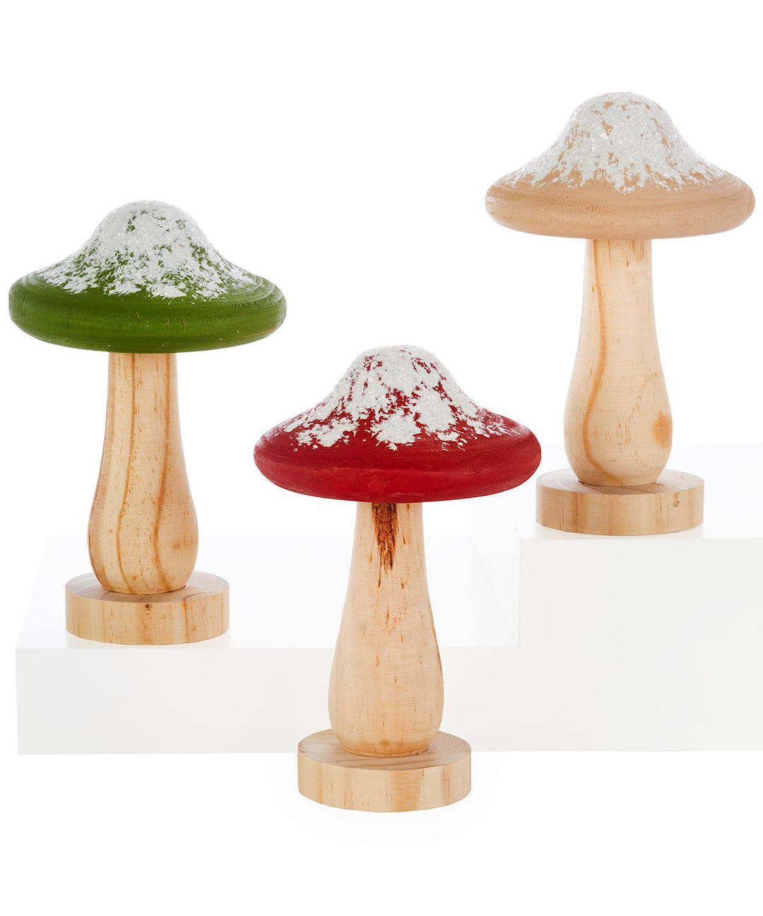 Pine Wood Mushroon Decor