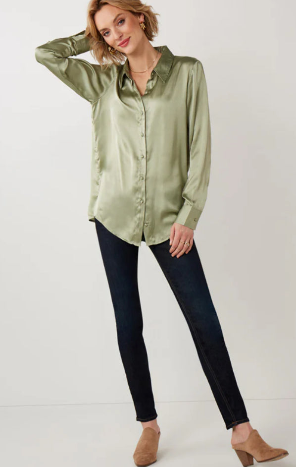 Satin Long Sleeve Blouse