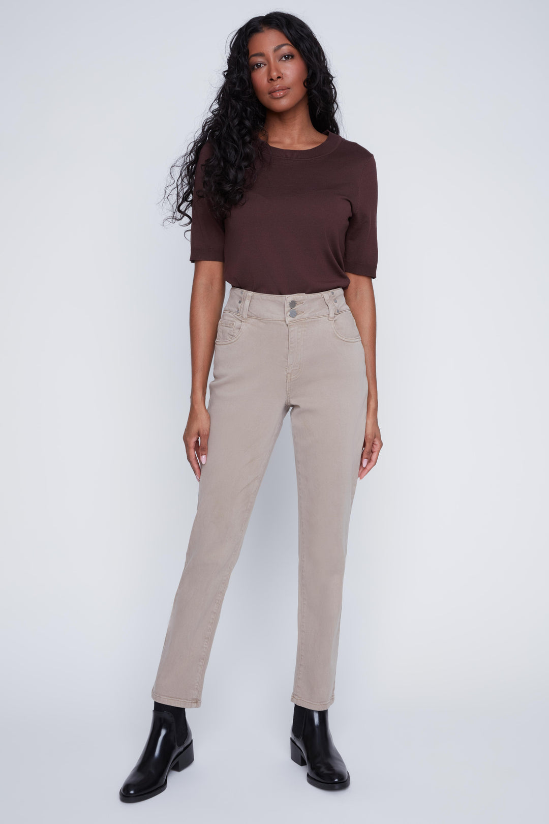 Latte Double Button Pant
