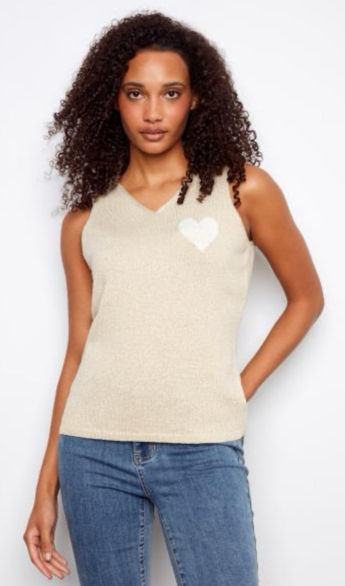 Sleeveless V-Neck Sweater Cami