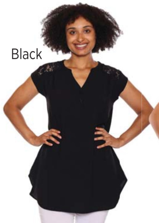 V-Neck T-Shirt W/Mesh Sleeve