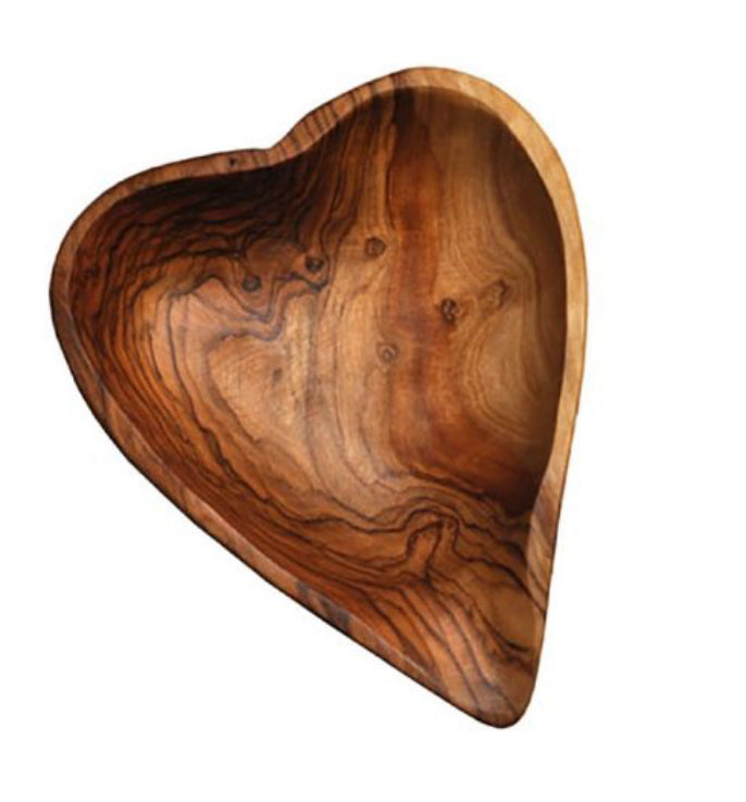 Olive Wood Heart Shaped Dish