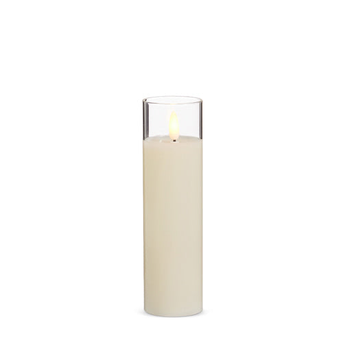 Clear Glass Pillar Candle