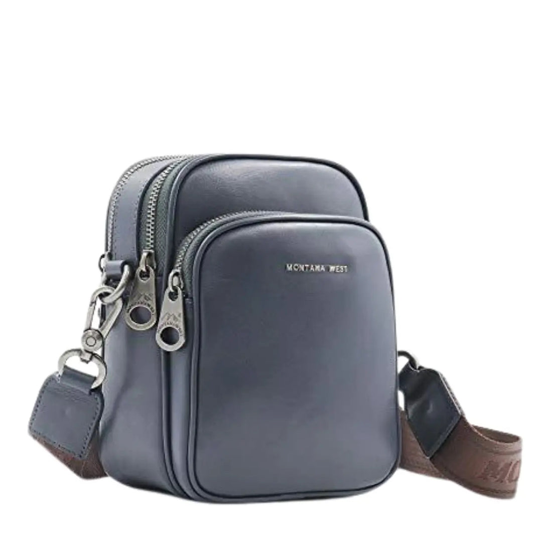 Genuine Leather Shoulder/Crossbody Navy Bag