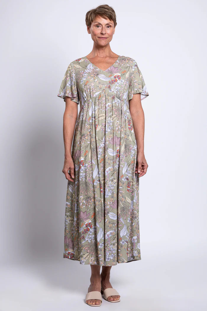 Jane Khaki Primavera Bamboo Dress