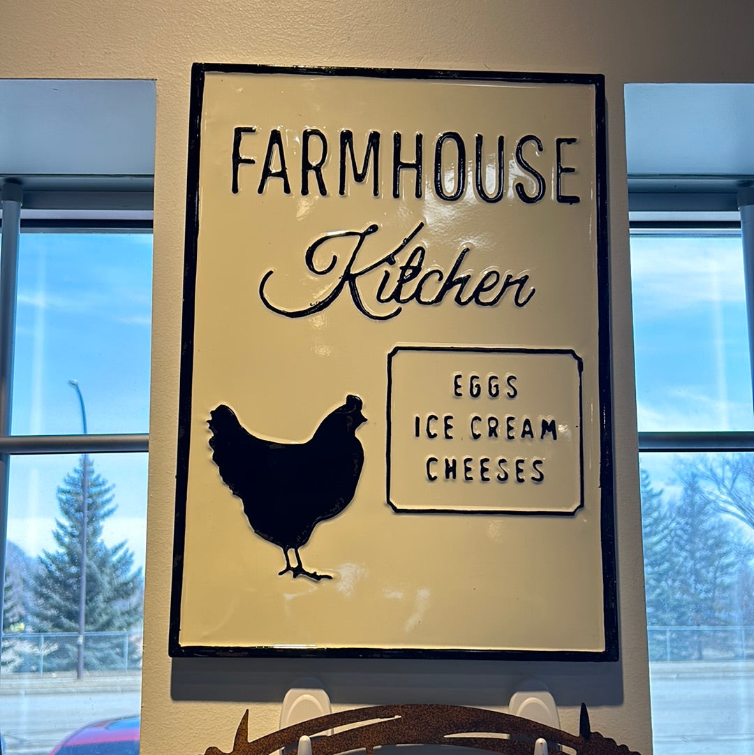 Metal Sign "Farmhouse Kitchen"