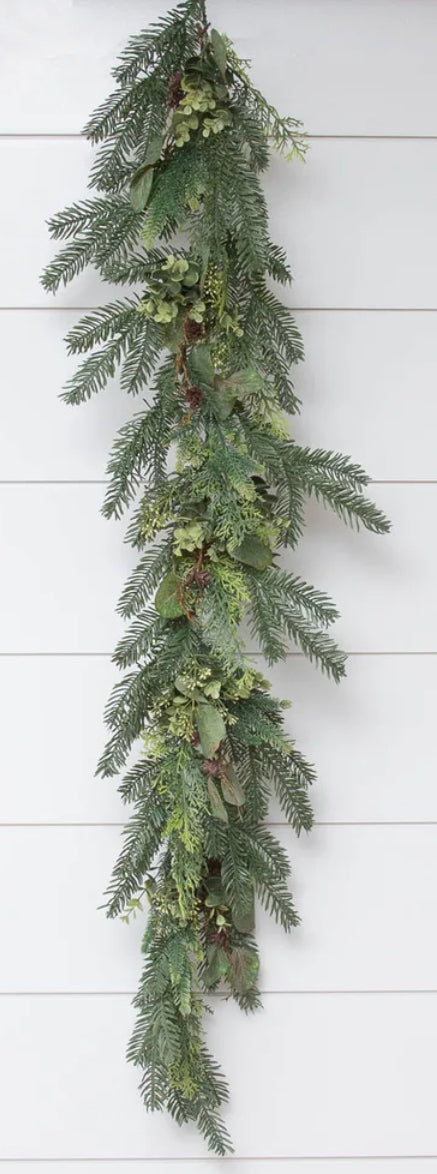 Mixed Winter Green Garland