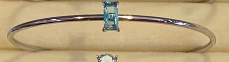 Silver Birth Gem Bracelet