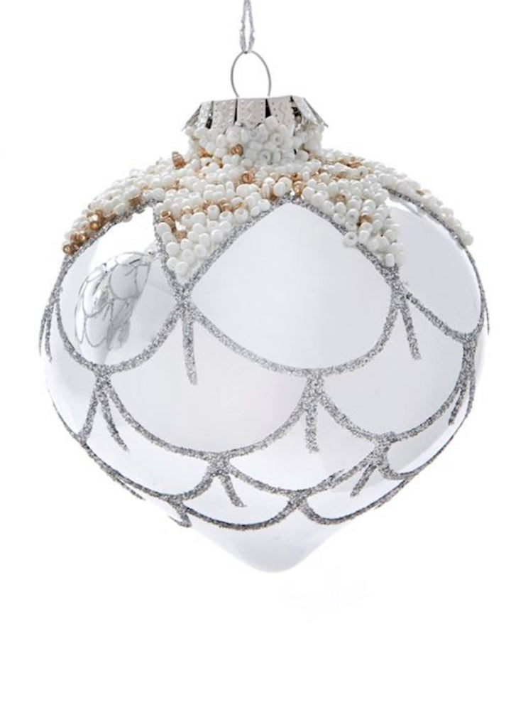 Silver Beaded Ornament