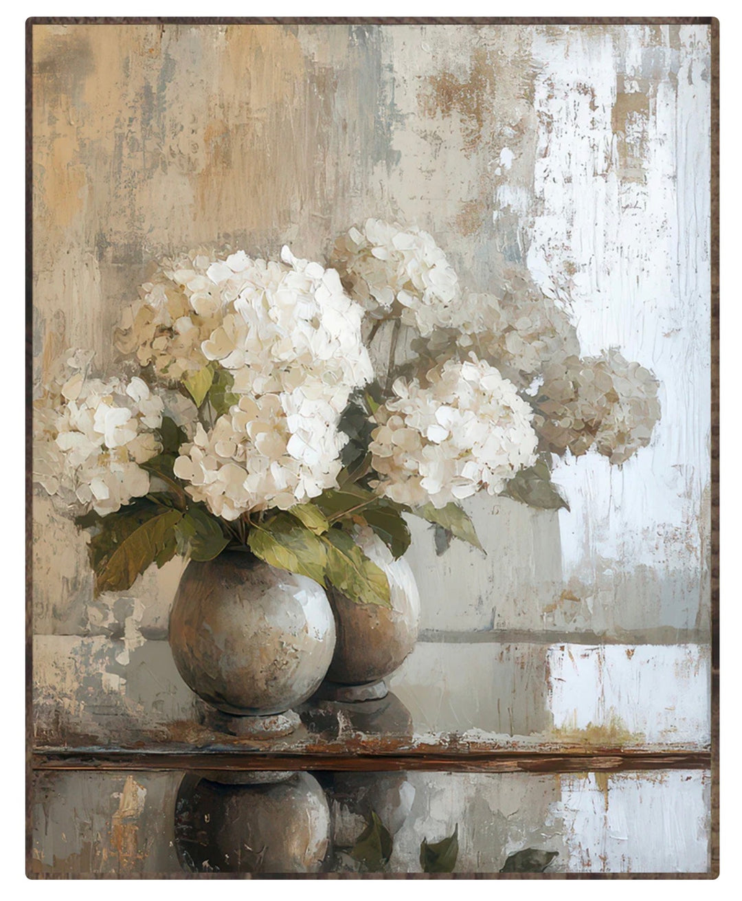 124 Mirrored Hydrangeas