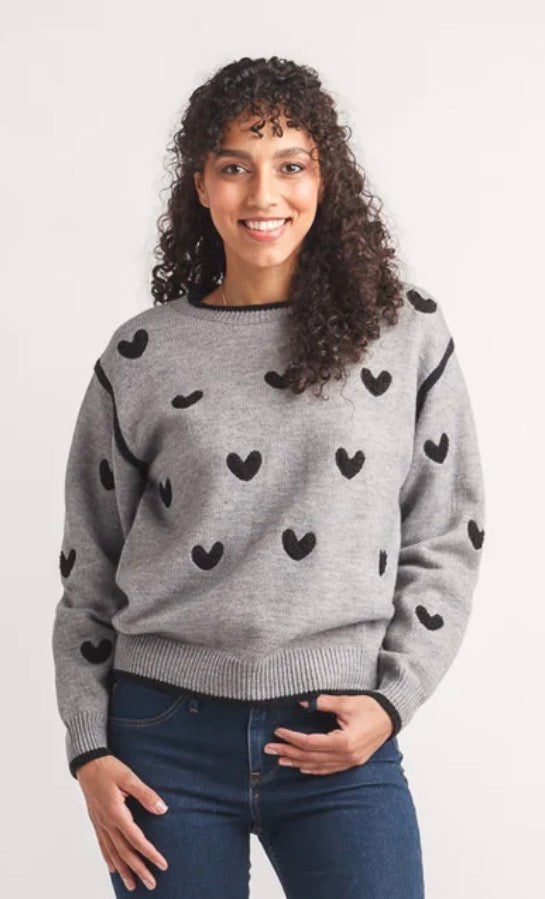 Tufted Heart Sweater