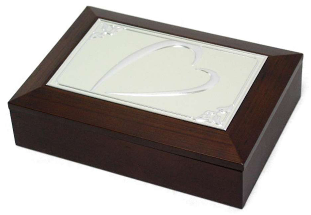 Brown Heart Jewelry Box